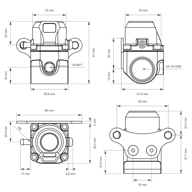 Nuke - en línea Fuel Pulse Damper, FPD110xi AN-10