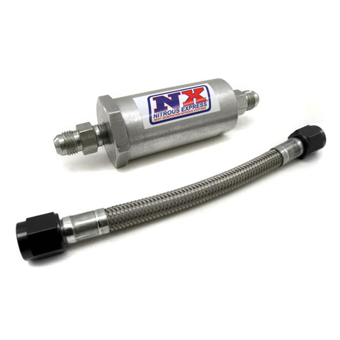 Filtro de N20 AN6 y manguera de acero inoxidable de 12" Nitrous Express NX-15610