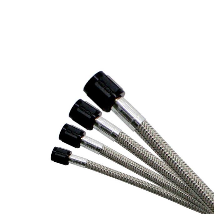 6AN Stainless Steel Braided Hose (6 ft) (Black Ends) Nitrous Express NX 12072