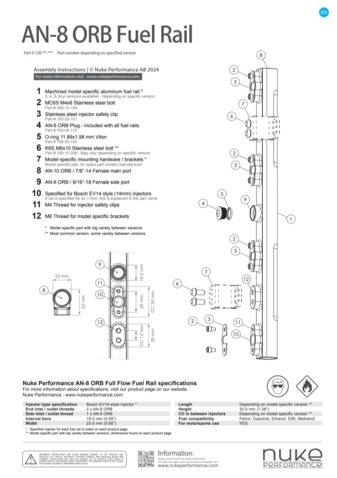Nuke rampa de inyección Volvo 8v/16v B23/230