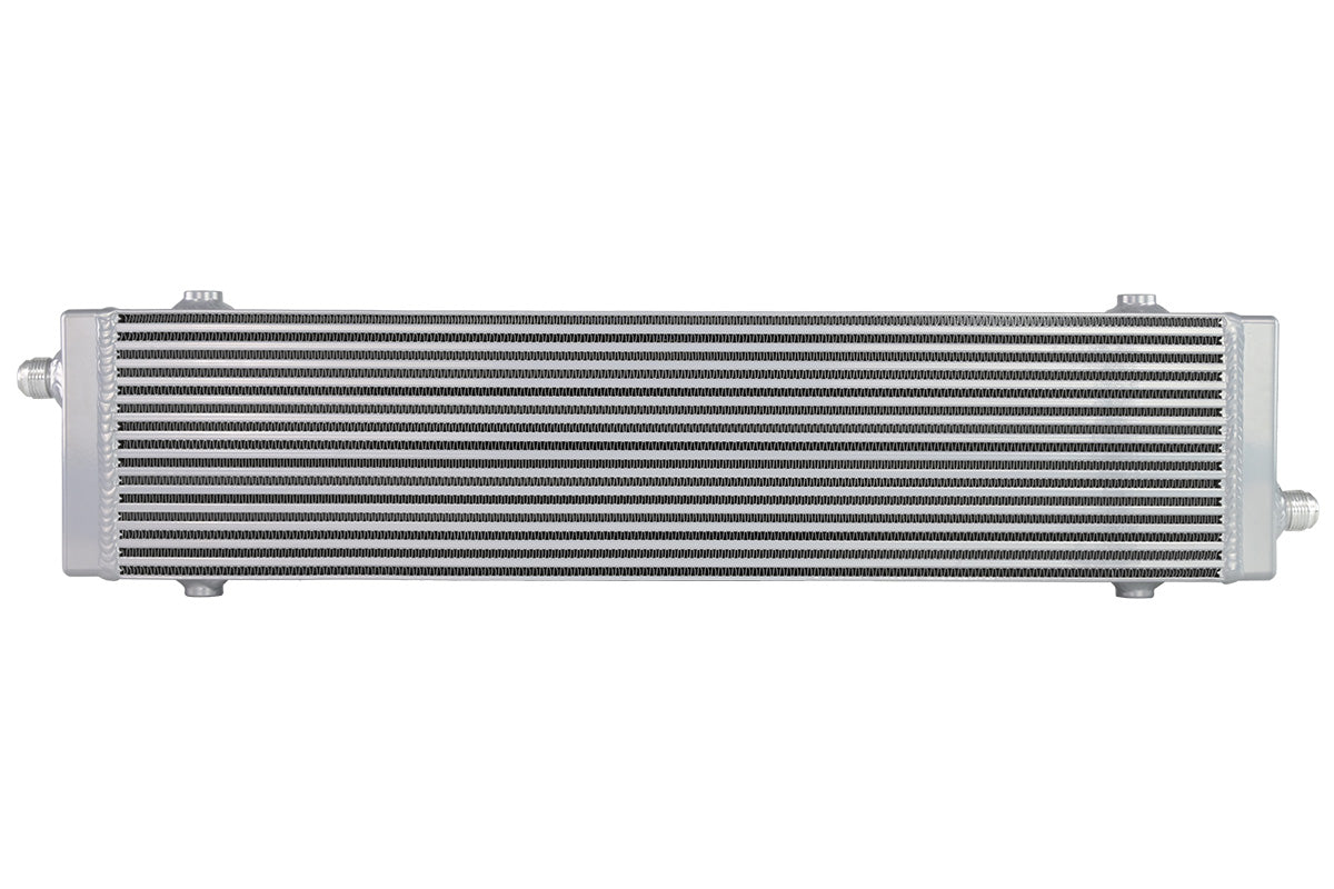 Radiador de aceite FMIC.Pro 580 x 140 x 40 mm entradas asimétricas plata