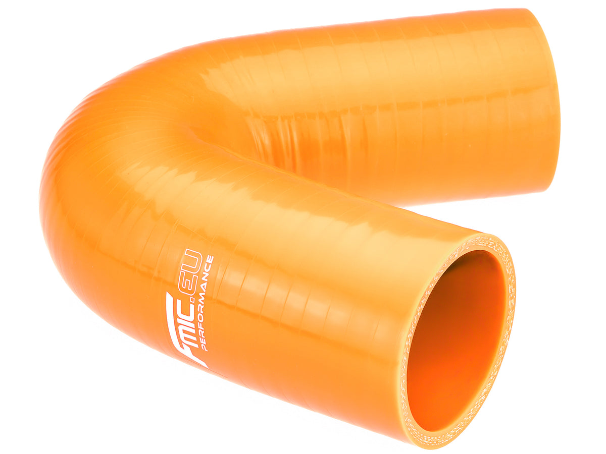Codo de silicona 135' 63 mm naranja