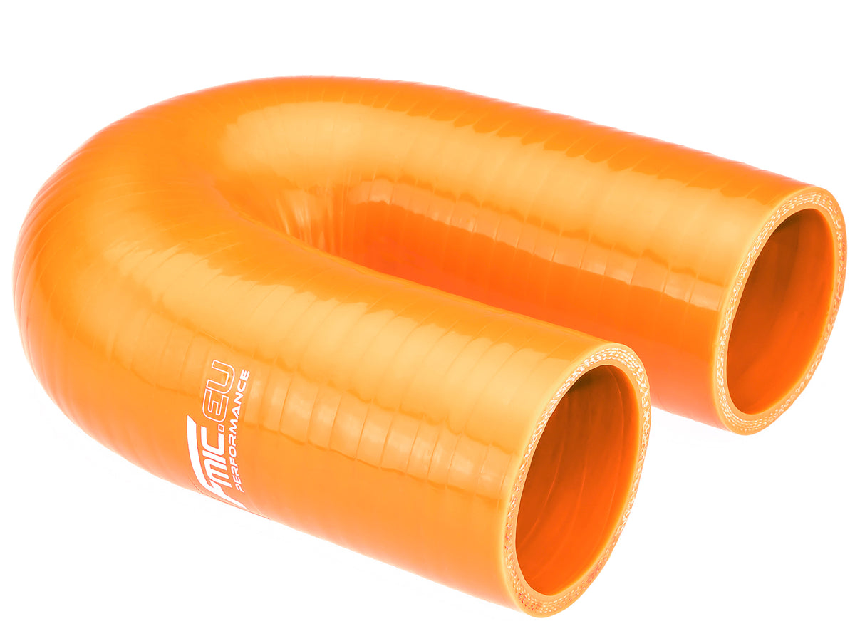 Codo de silicona 180° 54 mm naranja