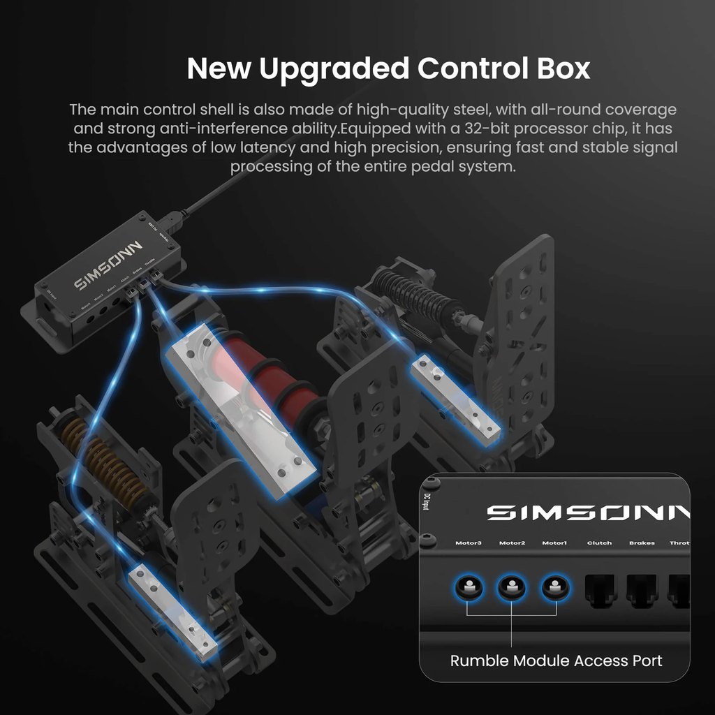 Pedalbox Pedal Plus X SIMSONN Simulador Simracing - Plata