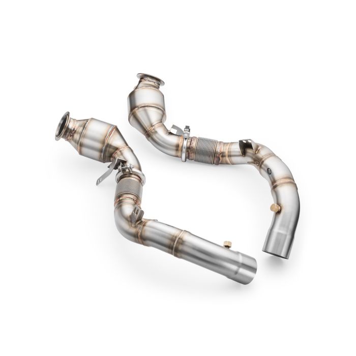 Downpipe BMW M5 F90 with HJS 300 CPSI EURO 6 catalytic converter