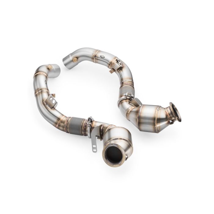 Downpipe BMW M5 F90 with HJS 300 CPSI EURO 6 catalytic converter