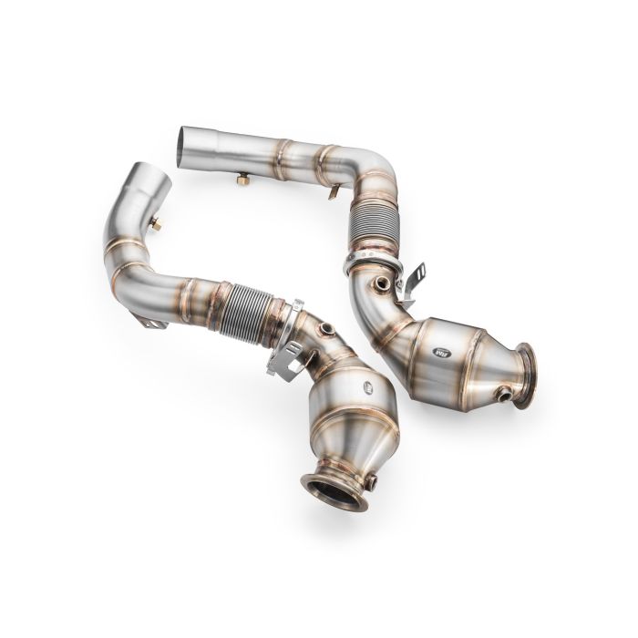 Downpipe BMW M5 F90 with HJS 300 CPSI EURO 6 catalytic converter