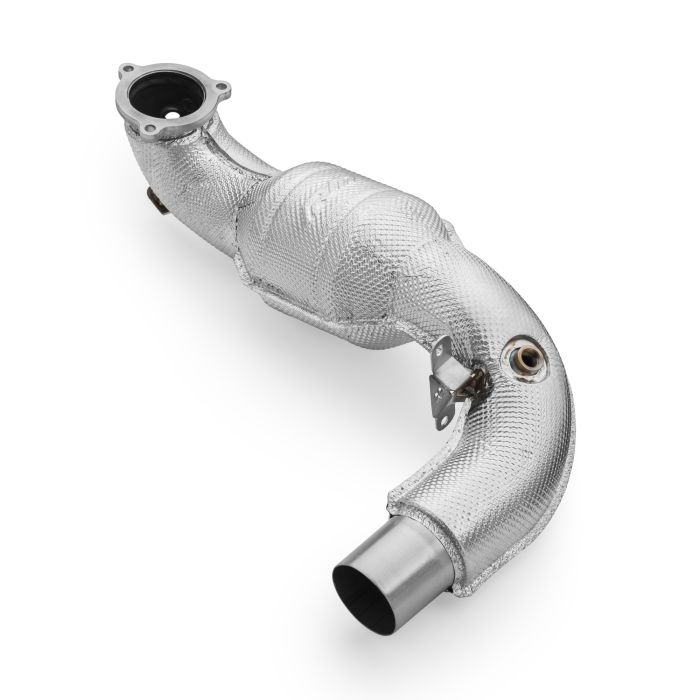 Downpipe with heat shield and catalytic converters for Mercedes-AMG A35 GPF W177 4MATIC EURO 6 without GPF OFF 200 cpsi