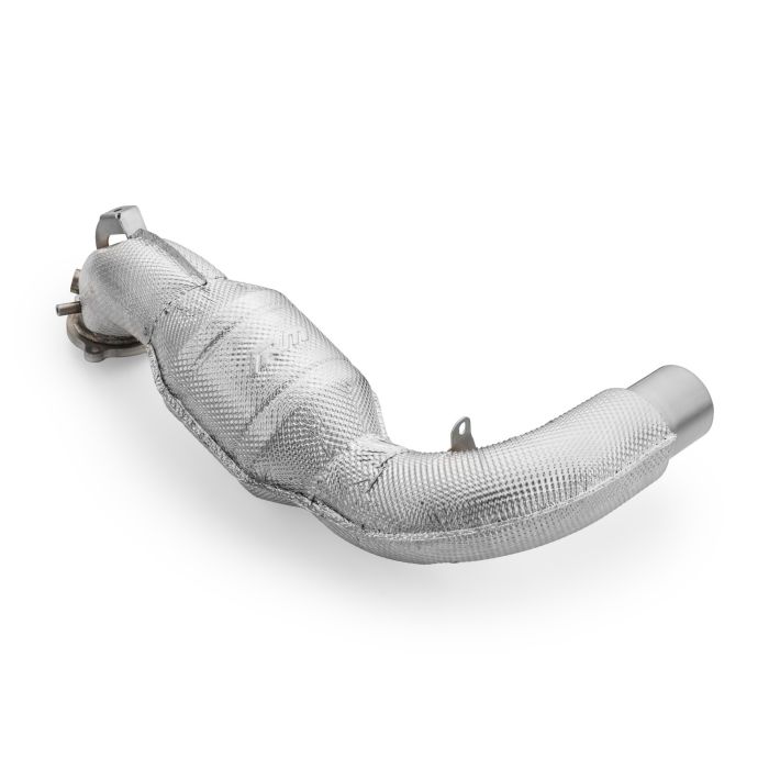 Downpipe with heat shield and catalytic converters for Mercedes-AMG A35 GPF W177 4MATIC EURO 6 without GPF OFF 200 cpsi