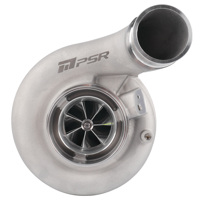 Turbo Pulsar PSR 363D 90° Outlet .91 T4 Twin Scroll Compressor Housing 4.21" Inlet Marmon V-Band Outlet 76*68 Turbine Wheel Ball Bearing