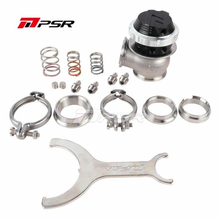 New Generation Pulsar PSR 38mm External Wastegate with Twin V-Band, Black.