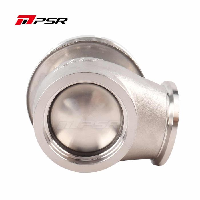 Válvula de descarga externa Pulsar PSR de nueva generación de 38 mm con doble banda en V, color plata.