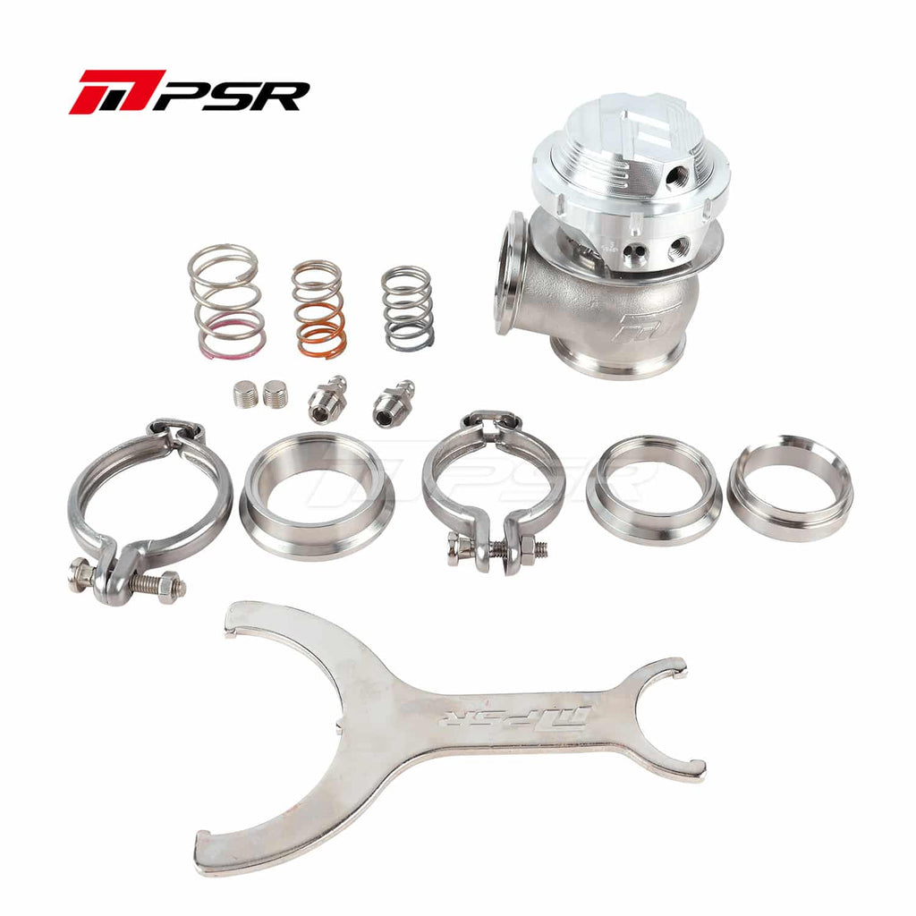 Wastegate externa Pulsar PSR New Generation 38 mm doble V-band plata