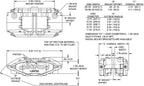 Pinza de freno universal Wilwood 120-15734 Powerlite con montaje radial 4 pistones