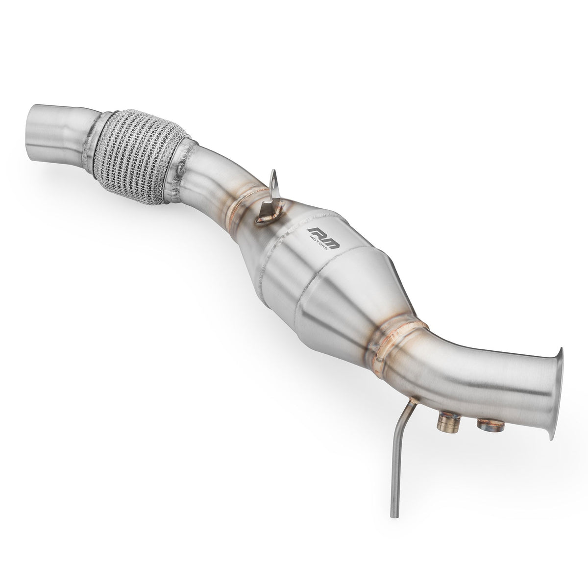 Downpipe RM Motors para BMW E81 E60 E91 E88 116d 316d 520d N47 con catalizador Euro 3 100 CPSI