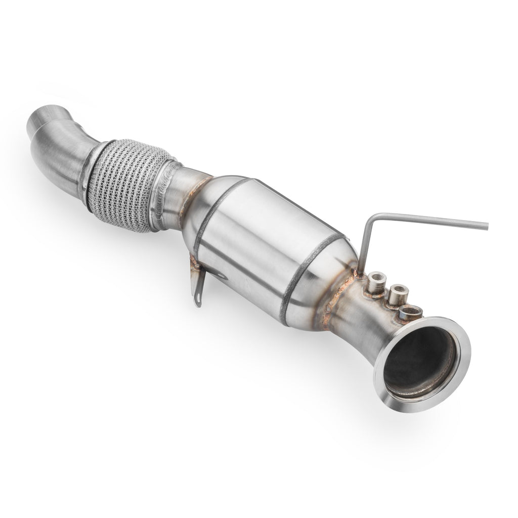 Downpipe RM Motors para BMW E90 E60 E83 E71 M57N2 con catalizador Euro 3 100 CPSI