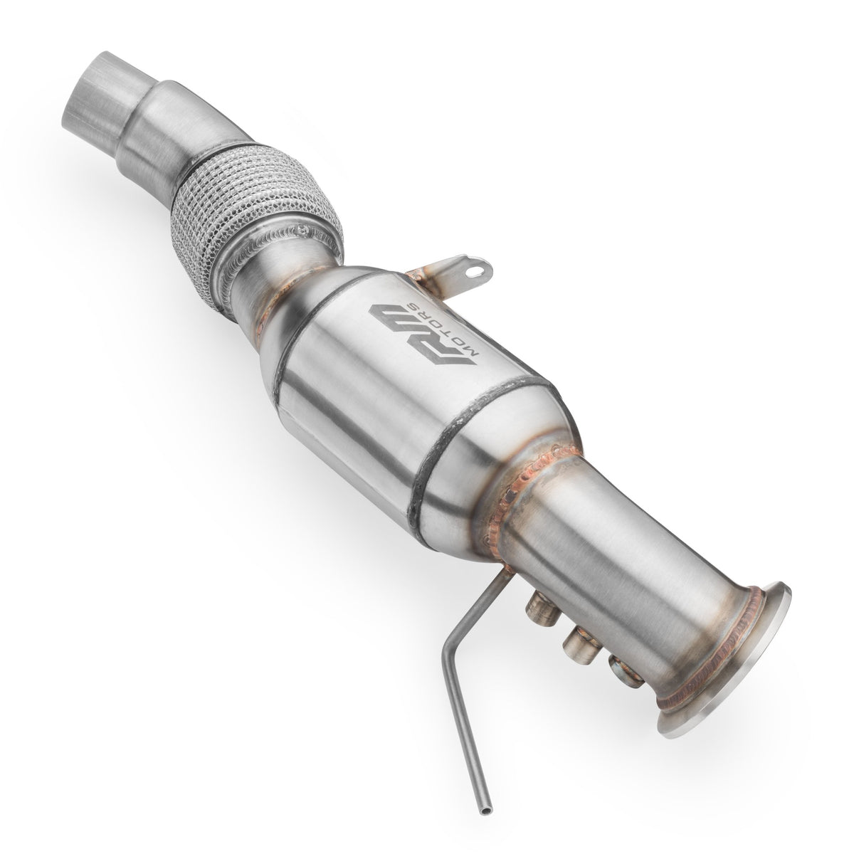 Downpipe RM Motors para BMW E90 E60 E83 E71 M57N2 con catalizador Euro 3 100 CPSI