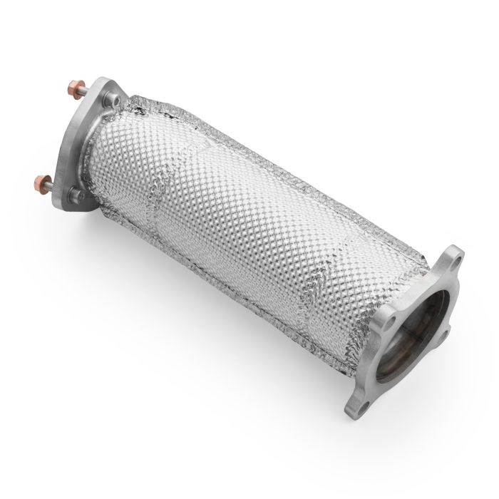 Tubo de escape descendente para Audi A6 C8 Avant Quattro / S6 2.0 TFSI con protector térmico.