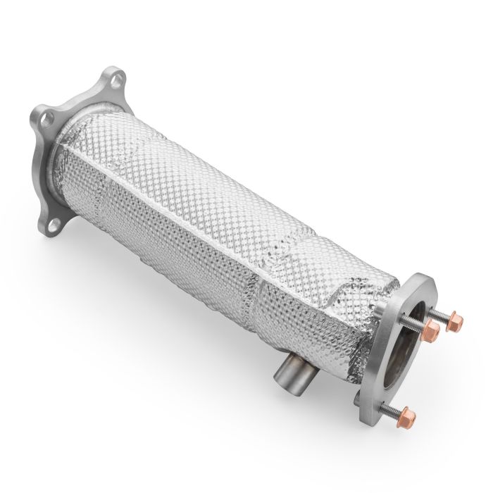 Tubo de escape descendente para Audi A6 C8 Avant Quattro / S6 2.0 TFSI con protector térmico.