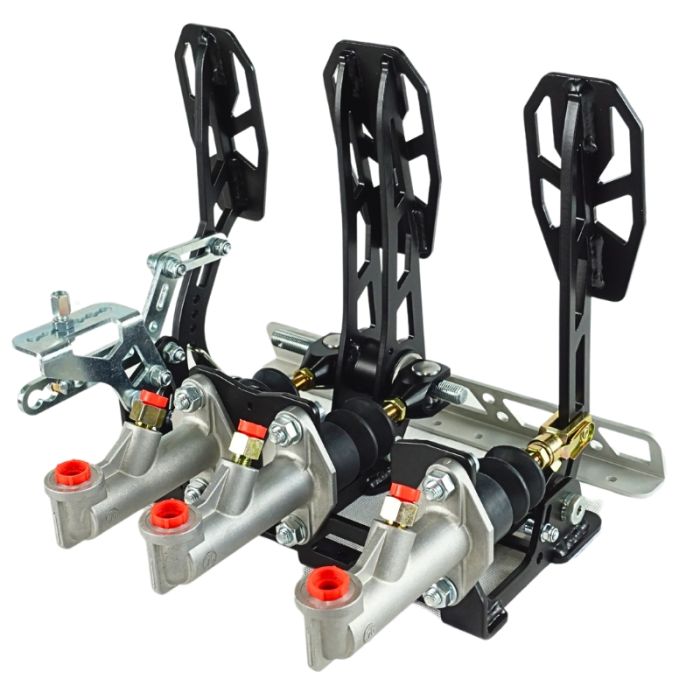 Kit de pedalera para coche con soporte de suelo y reposapiés RacingPedalBoxes