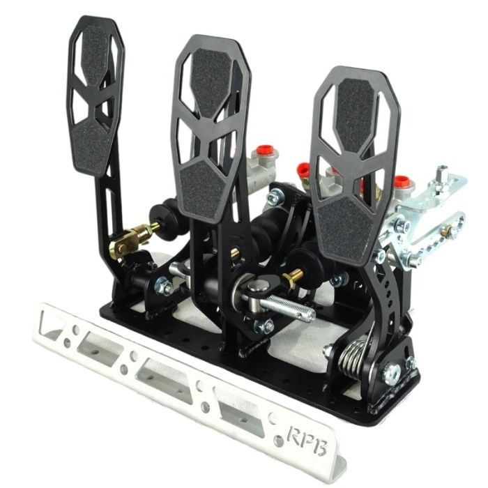Kit de pedalera para coche con soporte de suelo y reposapiés RacingPedalBoxes