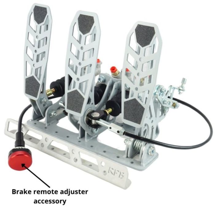 Pedalbox Drifting & Rally con soporte para el suelo y reposapiés RacingPedalBoxes - Gris