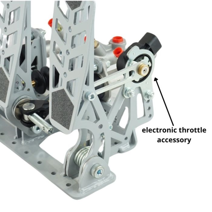 Pedalbox Drifting & Rally con soporte para el suelo y reposapiés RacingPedalBoxes - Gris