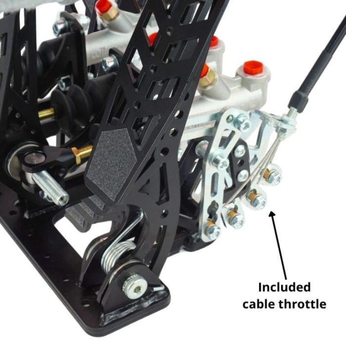 Pedalbox Drifting & Rally with Floor Mount and Footrest RacingPedalBoxes - Gray