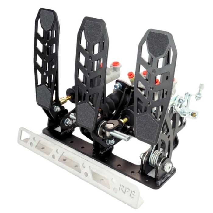 Pedalbox Drifting & Rally with Floor Mount and Footrest RacingPedalBoxes - Gray