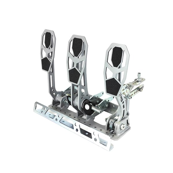 Pedalbox Car Cross montaje en suelo con reposapiés RacingPedalBoxes