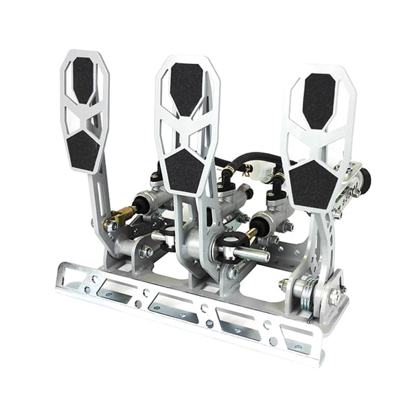 Pedalbox Car Cross montaje en suelo con reposapiés RacingPedalBoxes