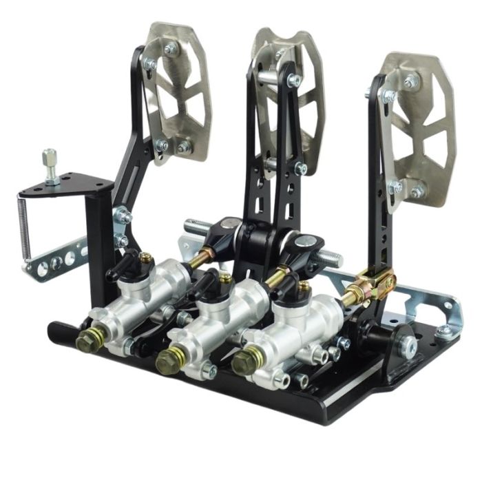Pedalbox Kart Cross SMG con soporte para el suelo y reposapiés RacingPedalBoxes