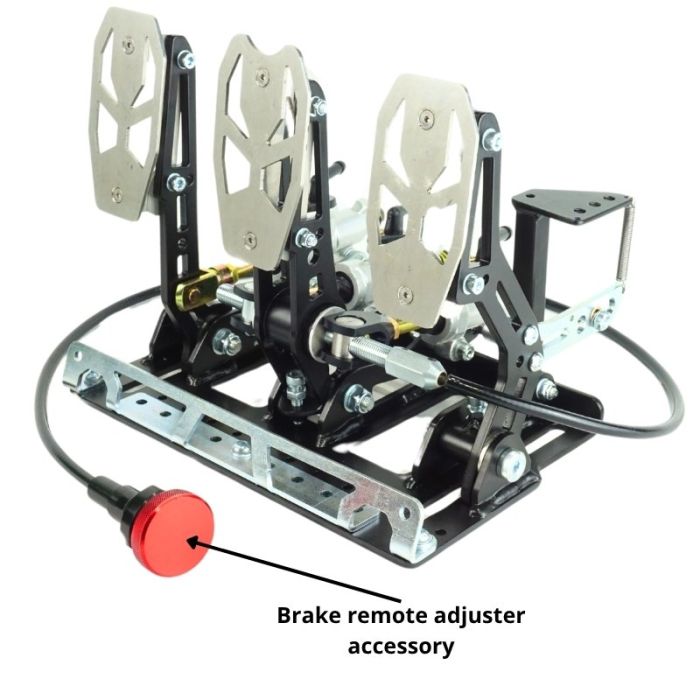 Pedalbox Kart Cross SMG con soporte para el suelo y reposapiés RacingPedalBoxes