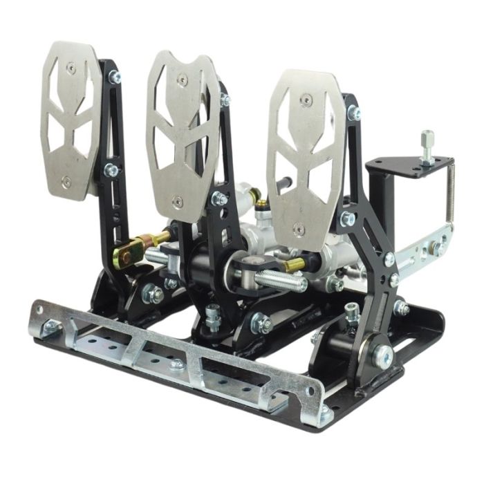 Pedalbox Kart Cross SMG con soporte para el suelo y reposapiés RacingPedalBoxes