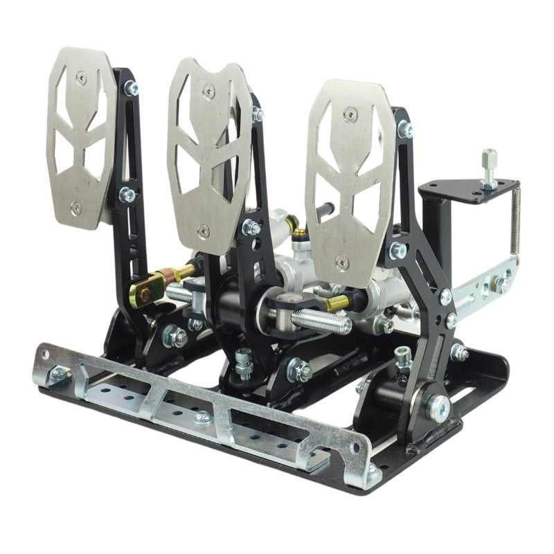 Pedalbox Kart Cross SMG montaje en suelo con reposapiés RacingPedalBoxes