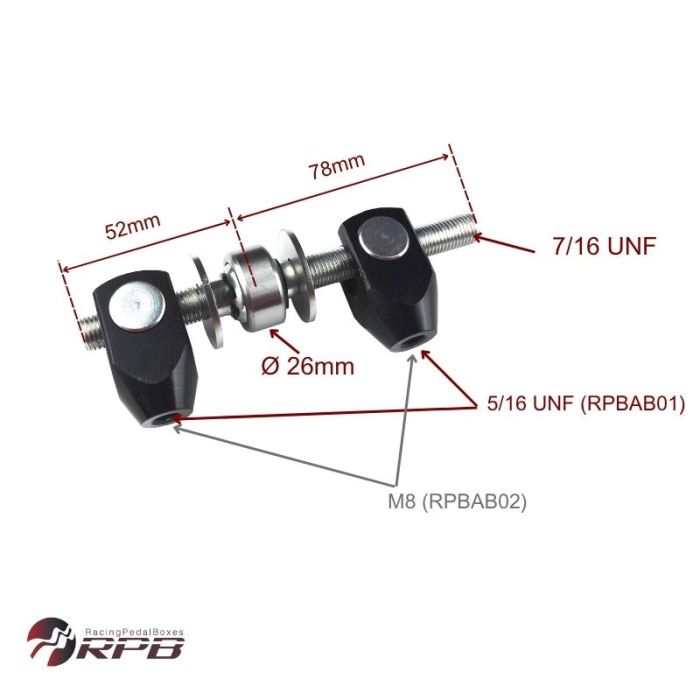 Barra de equilibrio de freno 5/16 UNF RacingPedalBoxes
