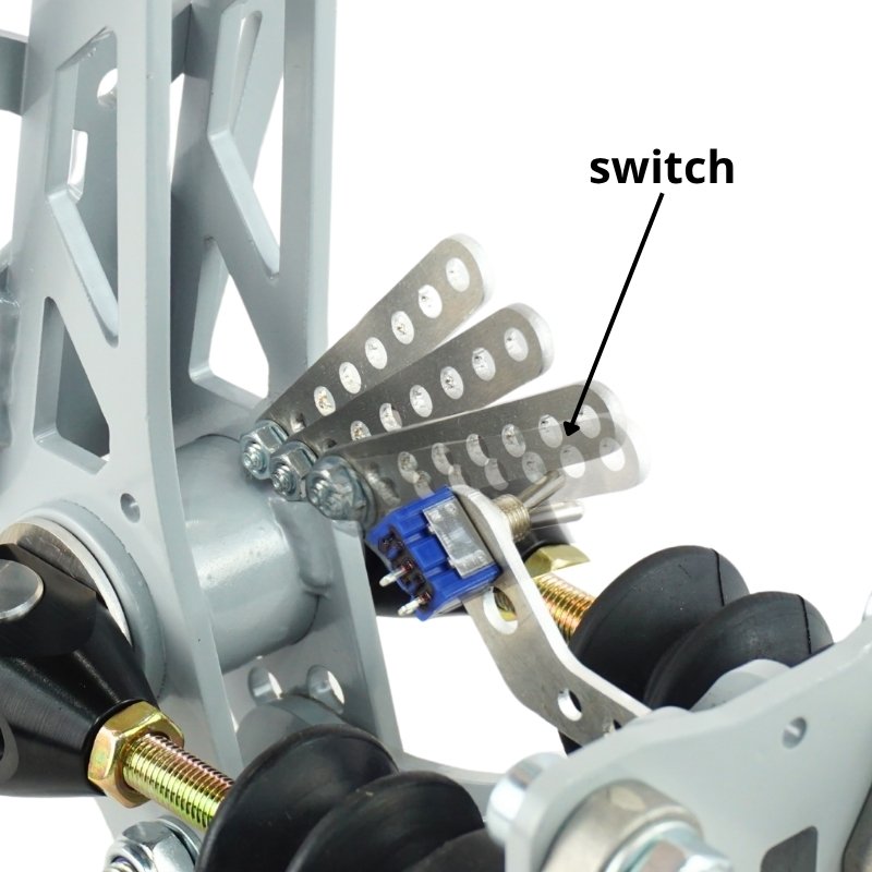 Pedal de freno Formula Student para doble bomba de freno, montaje en suelo RacingPedalBoxes