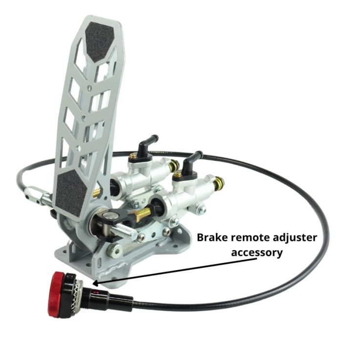 Pedal de freno compatible con cilindros maestros de motocicleta, montaje en piso, RacingPedalBoxes