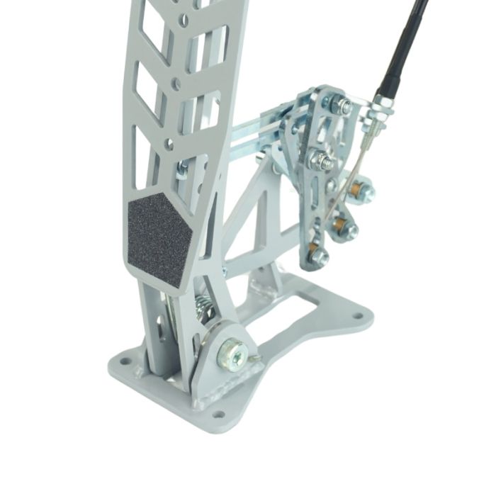 Floor-mounted accelerator pedal support for front-engine RacingPedalBoxes