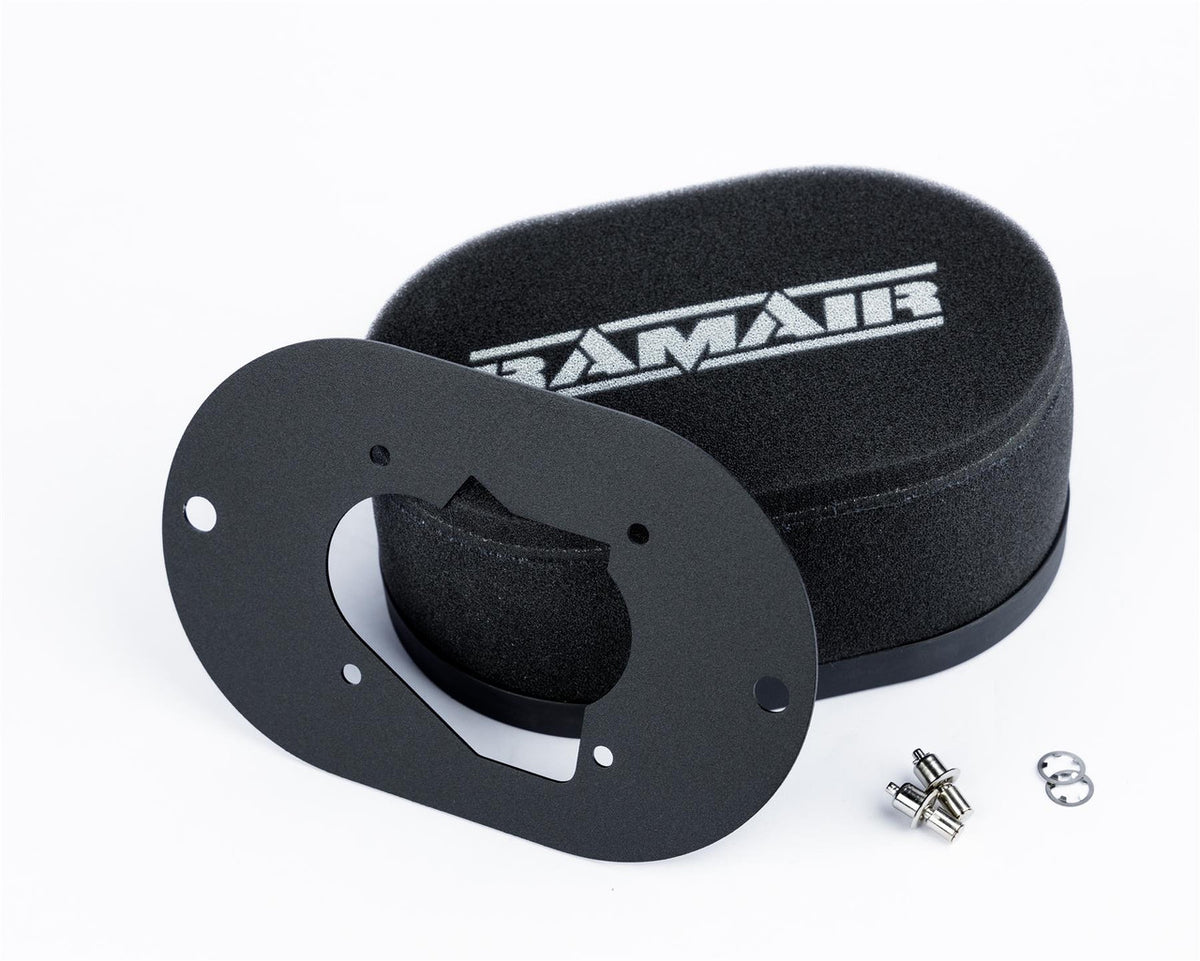 Filtro de aire de espuma Ramair para carburador con base para Weber 32 34 DMTL DMTR DATR 40 mm