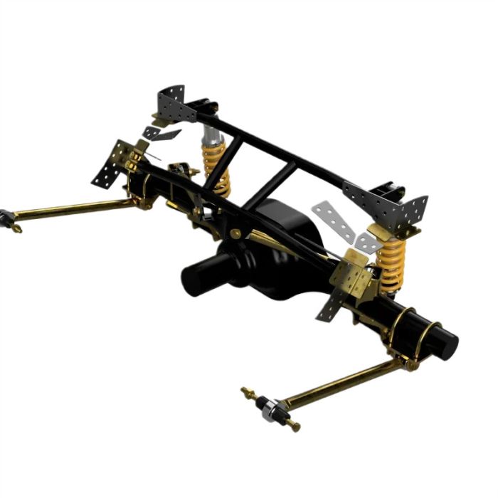 Suspensión trasera de 4 brazos con amortiguadores helicoidales Restomotive para Ford Mustang 1964-1968