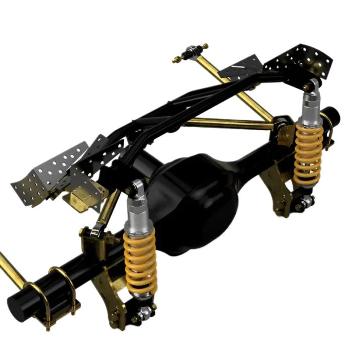 Suspensión trasera de 4 brazos con amortiguadores helicoidales Restomotive para Ford Mustang 1964-1968