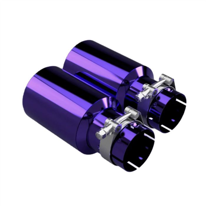 Restomotive purple titanium exhaust tips