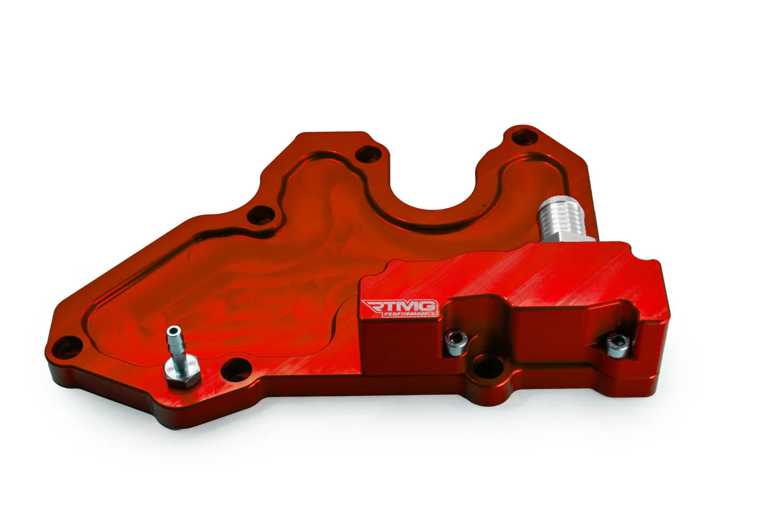 Adaptador de ventilación de la tapa de balancines PCV RTMG Performance 17 mm - 0,66 in para 1.8/2.0 TSI EA888 Gen 3 rojo