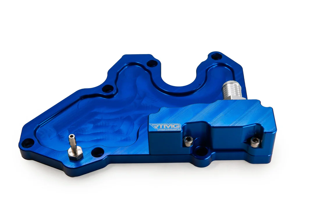 Adaptador de ventilación de la tapa de balancines PCV RTMG Performance 17 mm - 0,66 in para 1.8/2.0 TSI EA888 Gen 3 azul