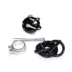 RTMG Performance 50mm Ball Bearing Blow Off Valve Kit with Black Stainless Steel V-Band.