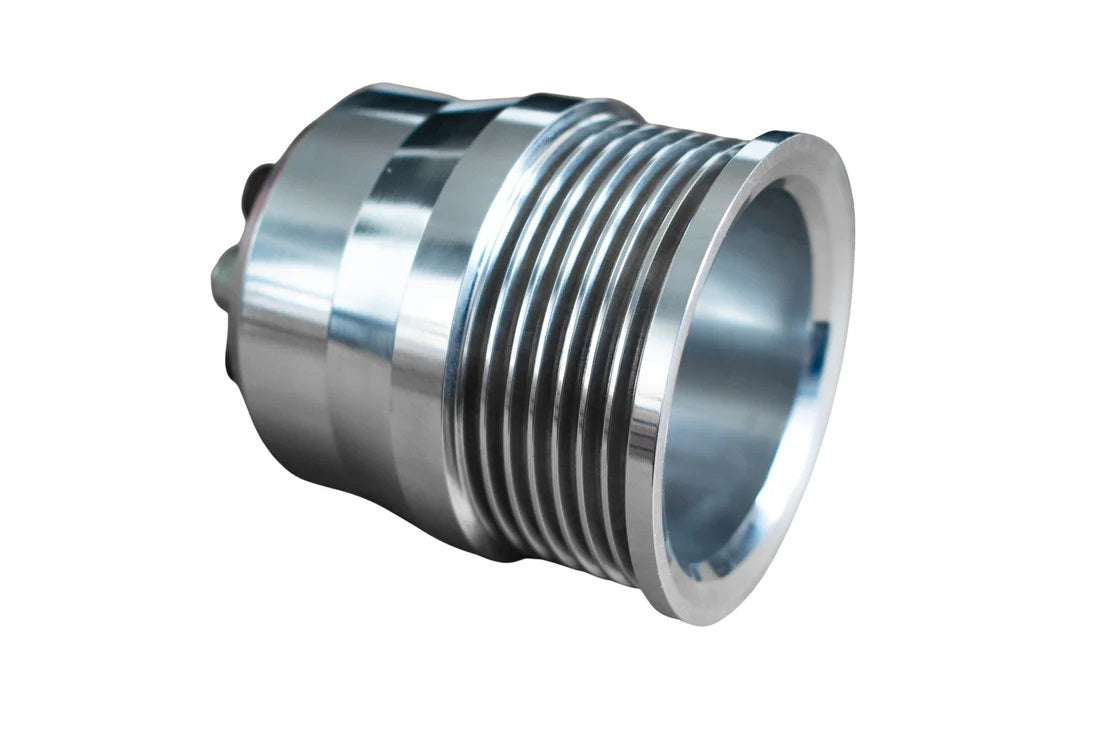 Polea de supercharger de aluminio RTMG Performance 65 mm con correa nueva para Mercedes 1.8 Kompressor M271