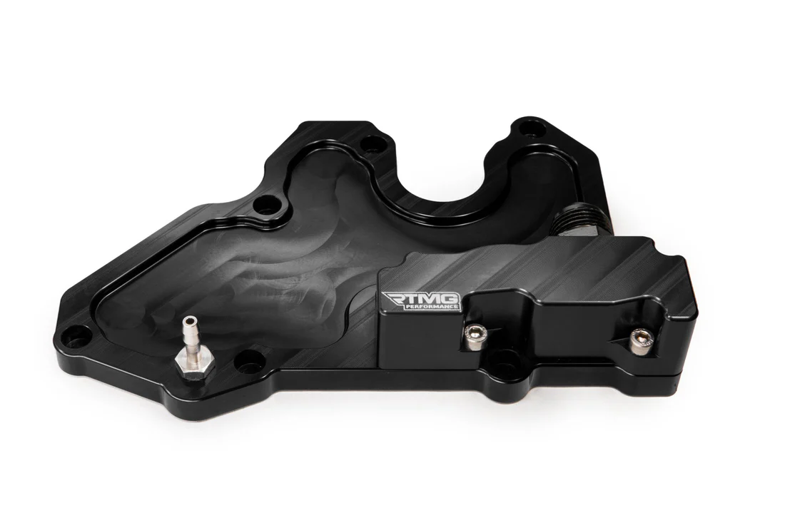 Adaptador de respiradero PCV AN10 para tapa de balancines RTMG Performance para 1.8/2.0 TSI EA888 Gen 3 negro