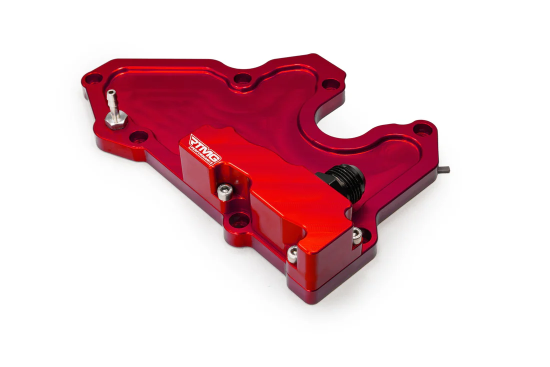 Adaptador de ventilación de la tapa de balancines PCV RTMG Performance AN10 para 1.8/2.0 TSI EA888 Gen 3 rojo
