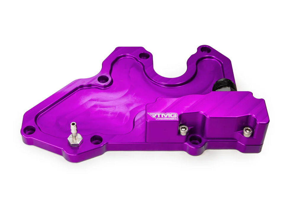 Adaptador de ventilación de la tapa de balancines PCV RTMG Performance AN10 para 1.8/2.0 TSI EA888 Gen 3 morado